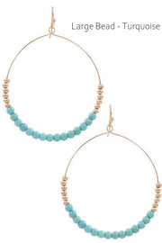 Large Beaded Hoop Earrings