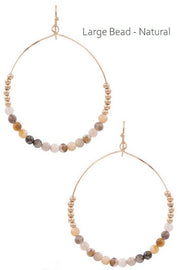 Large Beaded Hoop Earrings