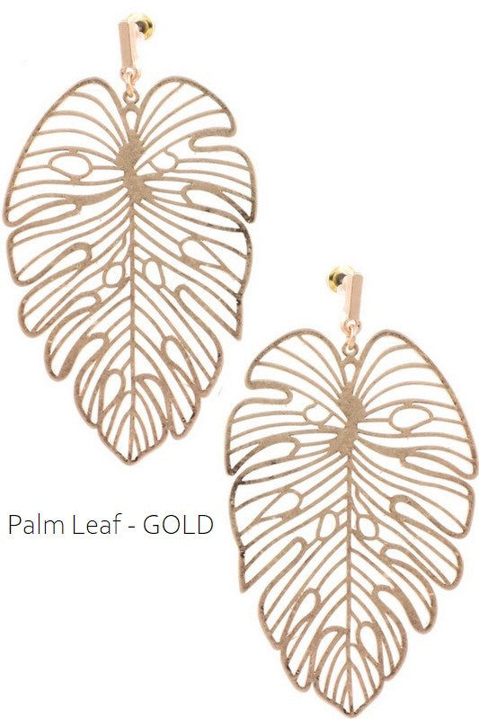 Palm Leaf Earrings