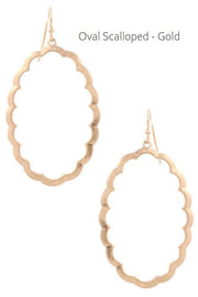 Oval Scalloped Earrings