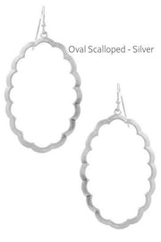 Oval Scalloped Earrings