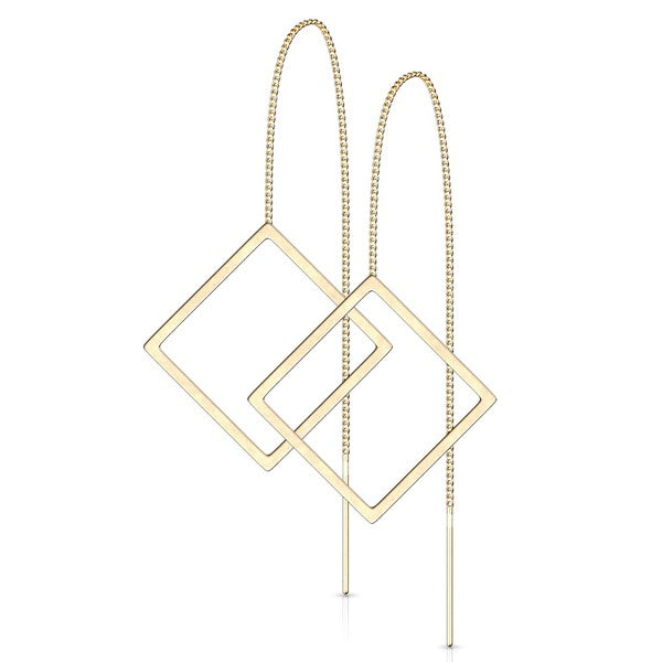 Geometric Threader Earrings - All Sales Final
