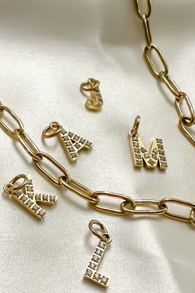 Charm - Mini Initial Sparkle