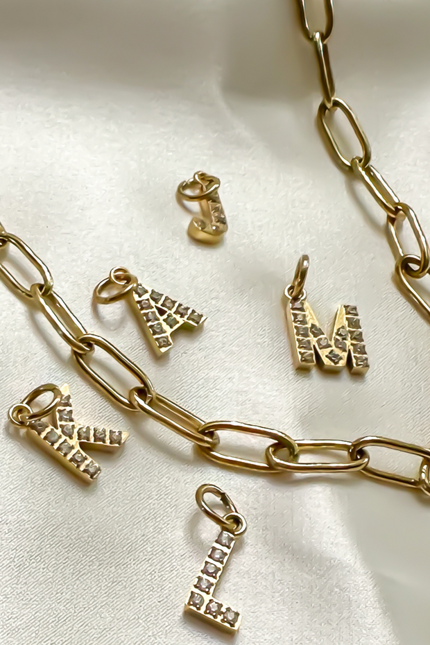 Charm - Mini Initial Sparkle