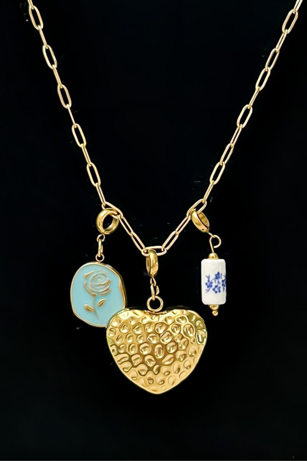 Charm - Vintage Floral Pendant