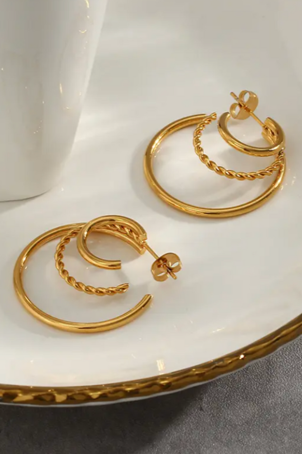 Multi Layer Triple Hoops