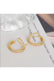 Gold Sparkle - Double Twist Earrings