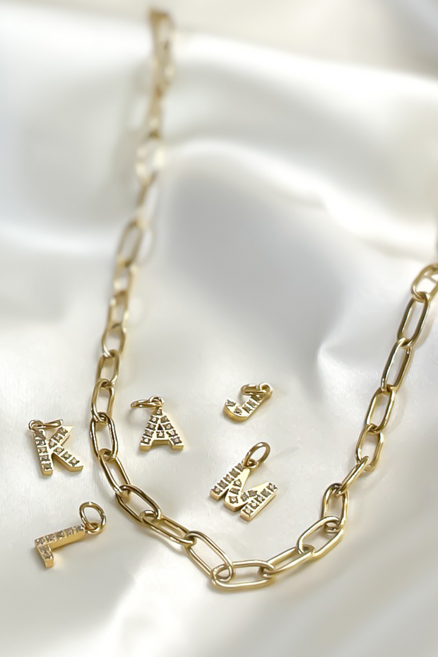 Charm - Mini Initial Sparkle
