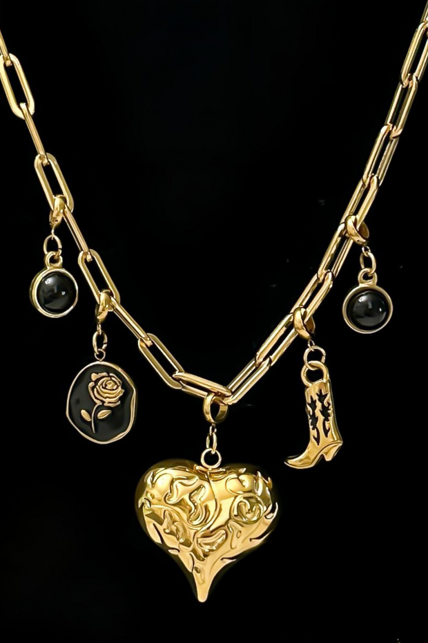 Charm - Round Onyx