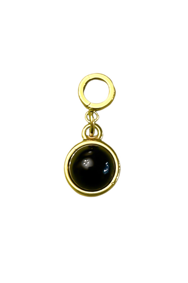 Charm - Round Onyx