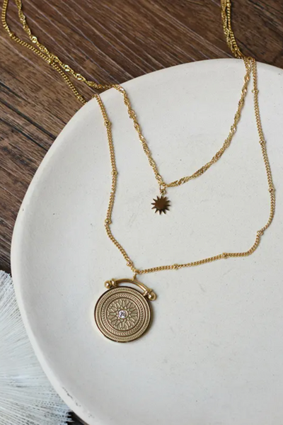 Double Layer Pendant Necklace