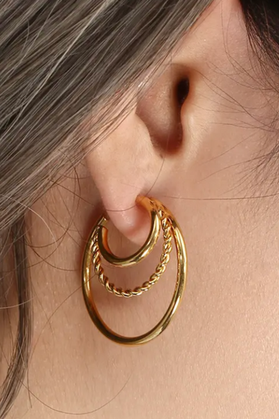 Multi Layer Triple Hoops