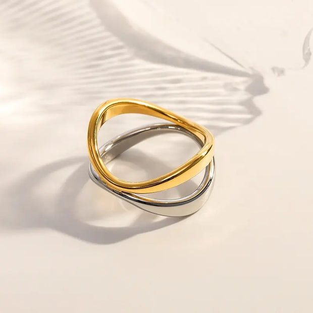 Two Tone X Ring