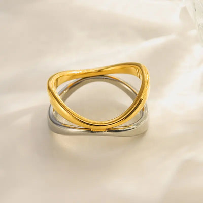 Two Tone X Ring