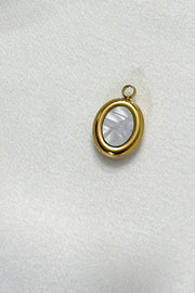 Charm - Oval Pearl