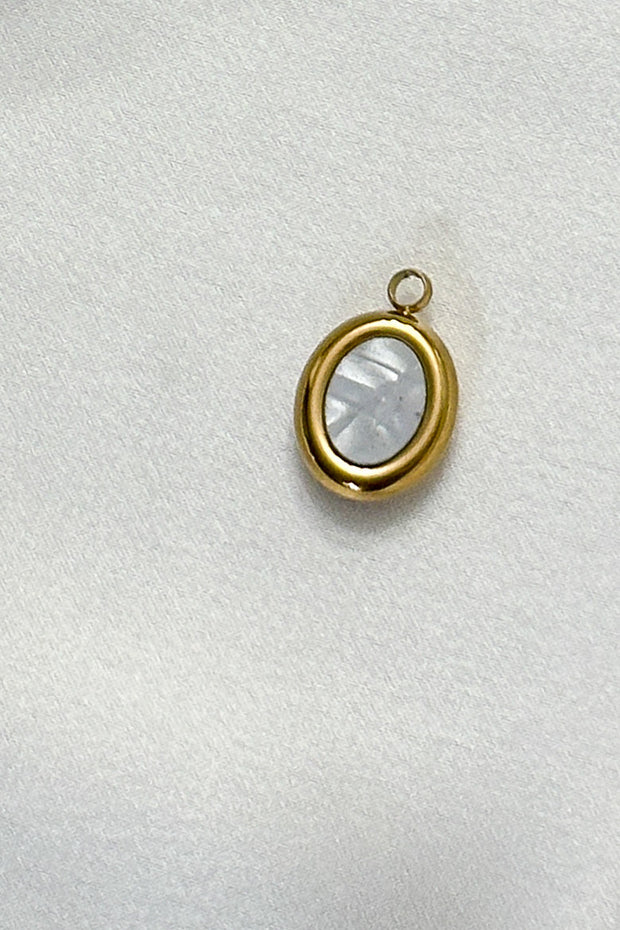 Charm - Oval Pearl