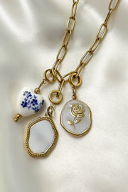 Charm - Vintage Floral Heart
