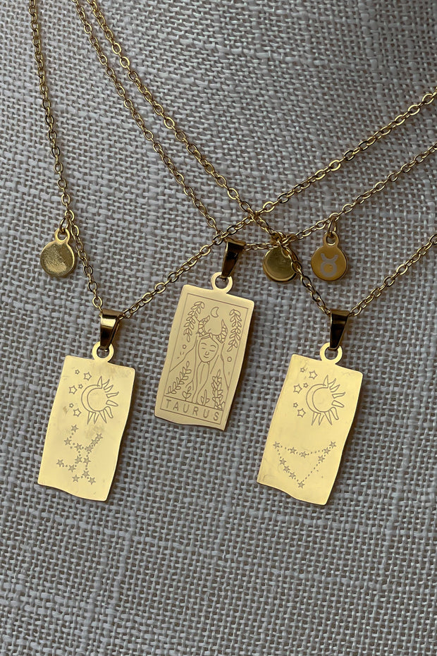 Zodiac Sign Pendant Necklace