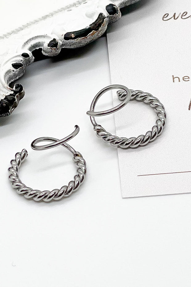 Silver Twist - Double Twist Earrings