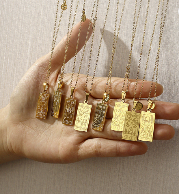 Zodiac Sign Pendant Necklace