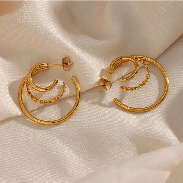Multi Layer Triple Hoops