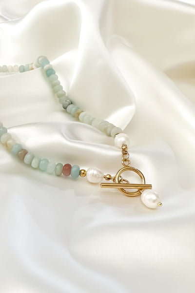 Stone & Pearl Necklace