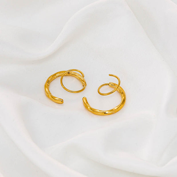 Gold Swirl - Double Twist Earrings