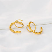 Gold Swirl - Double Twist Earrings