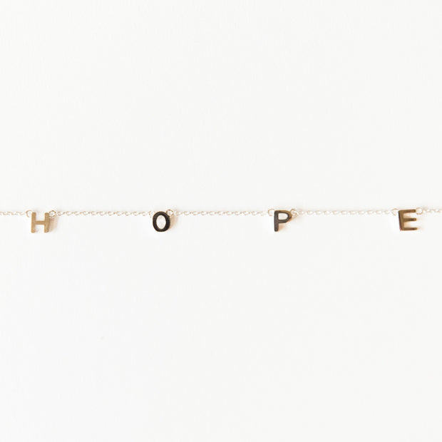 HOPE Message Necklace - 2 colors - All Sales Final