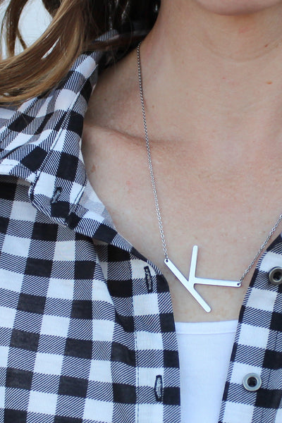 Large Initial Letter Necklace